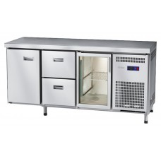 Стол морозильный Abat СХН-70-02 (1 дверь-стекло, 2 ящика, 1 дверь, без борта)