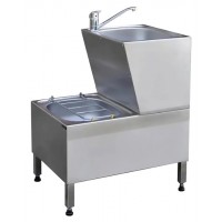 Ванна моечная моповая Restoinox ВММР-2/7,7 с рукомойником