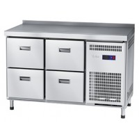 Стол холодильный Abat СХС-60-01 (ящики 1/2, ящики 1/2, борт)