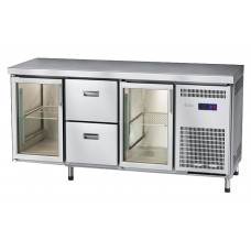 Стол морозильный Abat СХН-60-02 (1 дверь-стекло, 2 ящика, 1 дверь-стекло, без борта)