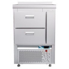 Стол холодильный Abat СХС-70Н (2 ящика 1/2, с бортом)