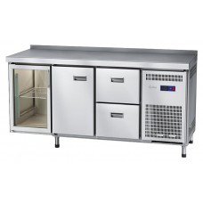 Стол морозильный Abat СХН-70-02 (2 ящика, 1 дверь, 1 дверь-стекло, борт)