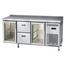 Стол морозильный Abat СХН-70-02 (1 дверь-стекло, 2 ящика, 1 дверь-стекло, борт)