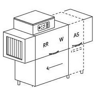 Туннельная посудомоечная машина Dihr RX 104 DX+DDE+XP+DR64
