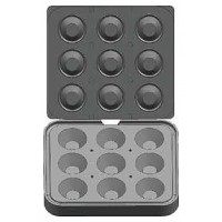 Форма для тарталетницы Kocateq DHTartmatic Plate 65 (круглые, верхний Ø 67,5 мм, нижний Ø 40 мм, 9 шт.)