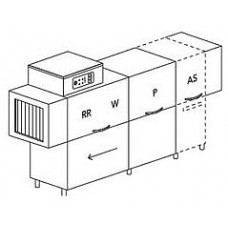 Туннельная посудомоечная машина Dihr RX 244 DX+DDE+DR69+HR10 деление на 2 части