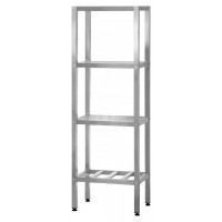 Стеллаж полочный Mecon Profi Inox СПЛп 1000х400х1600 мм, перфорированные полки, 5 шт.