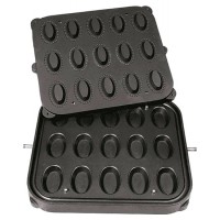 Форма для тарталетницы Kocateq DHTartmatic Plate 16 (овальные, верхний 79х52 мм, нижний 59х35 мм, 15 шт.)