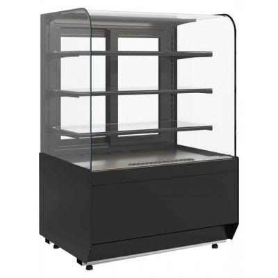Витрина кондитерская Carboma Radius KR70 VM 0,9-2 Standard открытая, горка (Techno 9005)