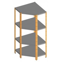 Стеллаж кухонный угловой Restoinox СТПУ-4/7-ЭН