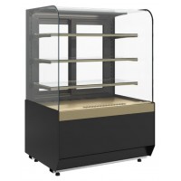 Витрина кондитерская Carboma Radius KR70 VM 1,3-2 Standard открытая (Bronze 9005/0109)