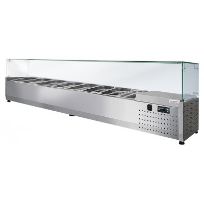 Витрина холодильная Finist ToppingBox НХВсп-8 с прямоугольным стеклом