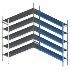 Стеллаж модульный угловой дополнительный POLAIR LOAD.ME INOX 18AL.5IN50.06C