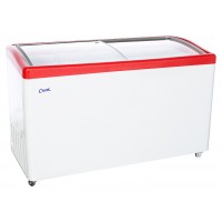 Ларь морозильный Снеж МЛГ-500 (подсветка) красный