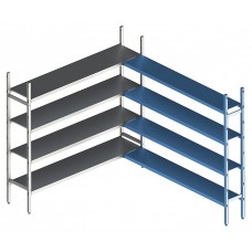 Стеллаж модульный угловой дополнительный POLAIR LOAD.ME INOX 18AL.4IN30.07C