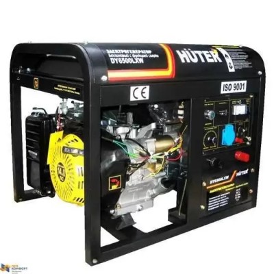 Бензиновый электрогенератор Huter DY6500LXW (c функцией сварки)